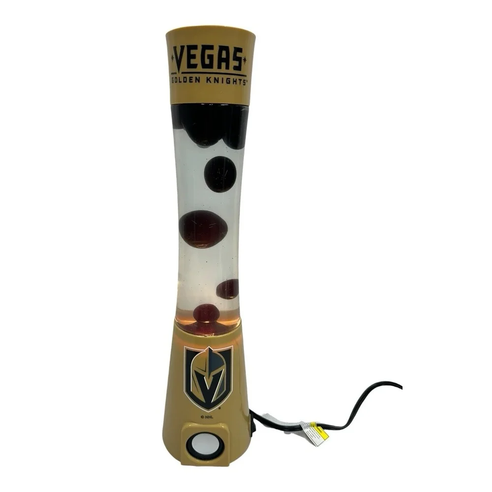 Las Vegas Golden Knights Lava Lamp And Bluetooth Speaker NHL Black Wax